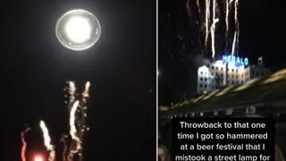 Joven revela que confundió una farola con un ovni tras pasarse de copas en un festival de cerveza