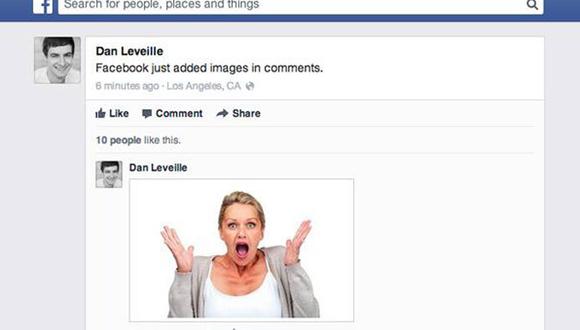 Facebook agregará fotos en los comentarios