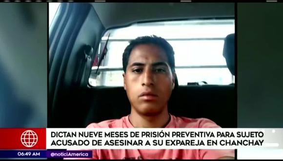 Maicon Ney Álvarez Caballero es investigado por ser el presunto autor del asesinato de su expareja y madre de su hijo. (Foto captura: América Noticias)