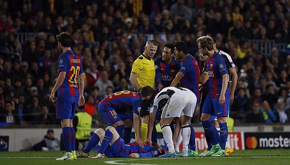 Messi sufrió accidente durante partido contra Juventus pero fue vengado por Neymar