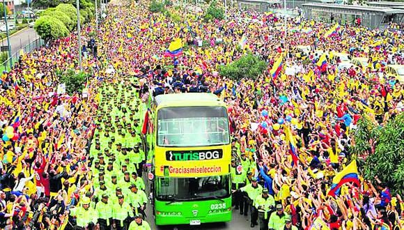 Colombia recibe 
feliz a sus héroes