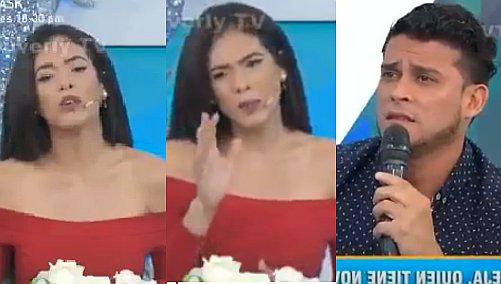 Jazmín Pinedo dice que Christian Domínguez "muere en su ley" y él la sorprende y la llama en vivo