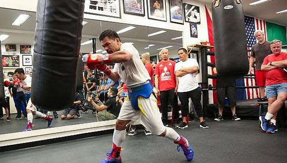 ​Manny Pacquiao entrena al estilo Rocky Balboa para pelea decisiva
