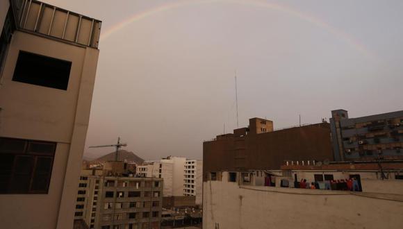 El arcoíris se pudo apreciar en diversos distritos de Lima. (Foto: Francisco Neyra/ @photo.gec)