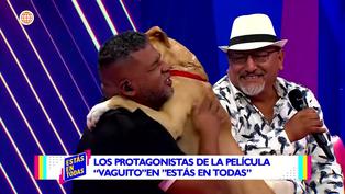 Vaguito visitó el set de Estás en Todas e intentó “besar” a Choca (VIDEO)