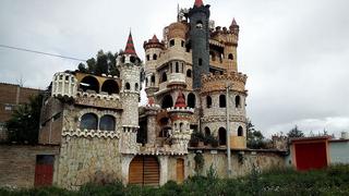 Exmilitar vuelve realidad  su sueño y construye un castillo en su casa en Huancayo