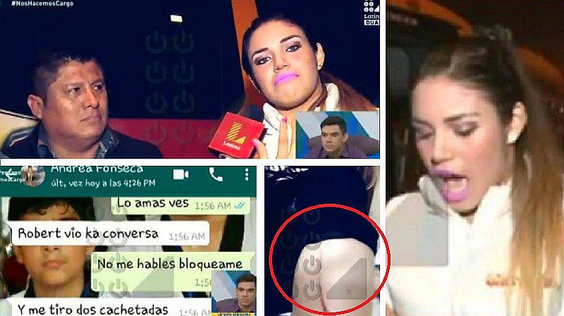​Clavito y su chela: Andrea Fonseca desmiente delante de Robert Muñoz que este le pegue