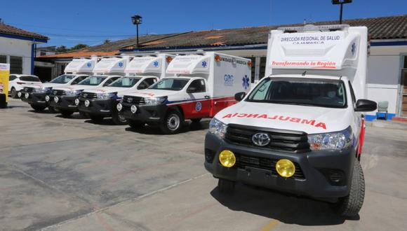 Cajamarca: Gobierno Regional de Cajamarca adquirió cinco ambulancias para hacer frente al coronavirus. (Foto Gore Cajamarca)