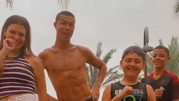 Cristiano Ronaldo y el video viral en Tik Tok. Fuente: @aliciab99