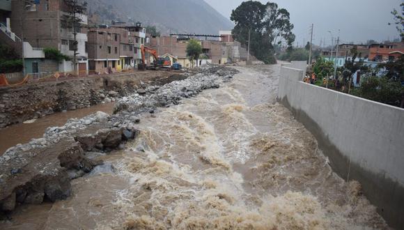 Aumento del caudal del río Rimac genera alarma en los vecinos de Chosica. (Pedro Pacheco)