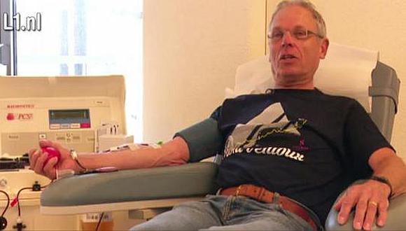 Holanda: se retira el mayor donante de sangre tras donar 333 litros 