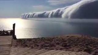 Nube ‘rollo’ avanza y se desplaza de manera espectacular sobre quienes la graban | VIDEO