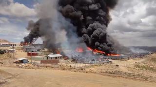 Ayacucho: vándalos queman campamento minero y 10 personas terminan heridas | VIDEO