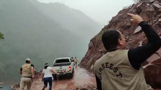 Presidenta del Congreso y tres legisladoras fueron afectas por huaico en carretera de Tarapoto