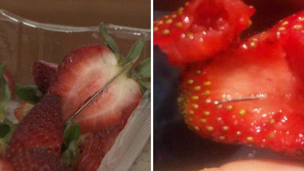 Mujer de 50 años es detenida por insertar agujas en fresas