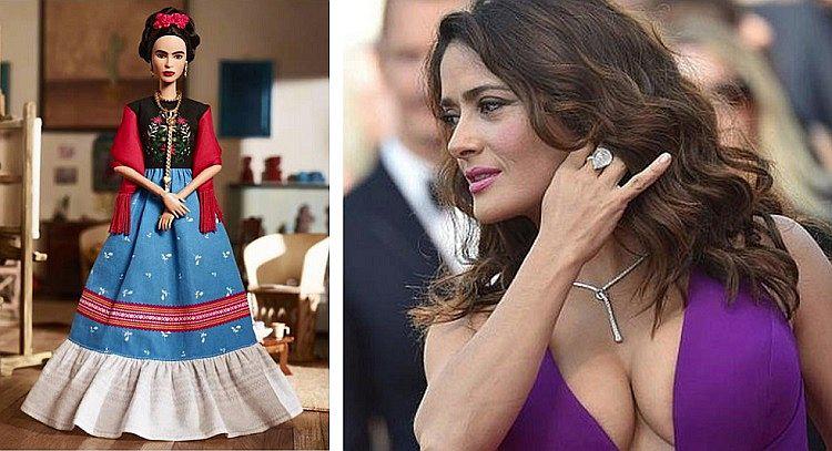 ​Salma Hayek protesta y se opone a muñeca "barbie" de Frida Kahlo