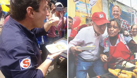 Candidatos a Lima comen de todo por votos