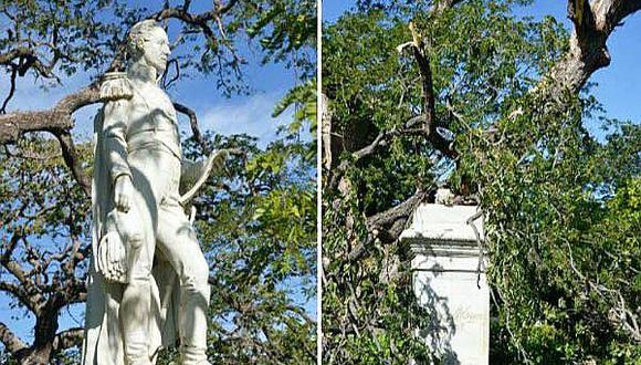 Fuerte brisa tumba estatua de Simón Bolívar que tiene 126 años