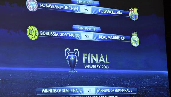 Champions League: Listos los partidos de semifinales 