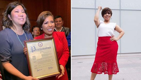 Altas autoridades de Estados Unidos condecoraron a Susan Ochoa por su talento│FOTOS