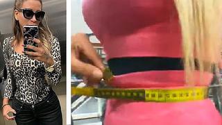 Paula Arias causa sensación al medirse diminuta cintura tras hacerse "arreglitos" | FOTOS y VIDEO