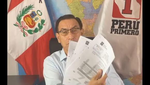 Martín Vizcarra lidera a su partido Perú Primero y señala que acusaciones son parte de una trama política. (Facebook)