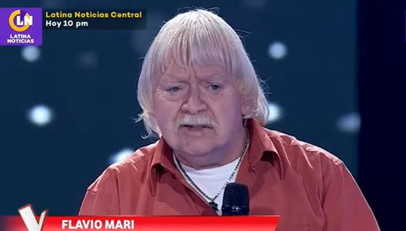 Flavio Mari logró ingresar a "La Voz Senior" tras cantar 'Bella Ciao'. (Foto: Captura de YouTube)