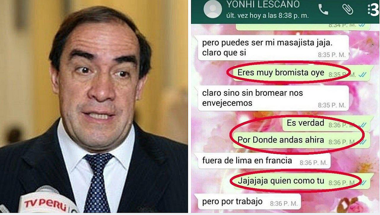 Yonhy Lescano se defiende mostrando nuevos chats con periodista que lo acusa
