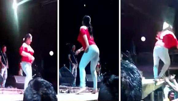 Mujer sufre aparatosa caída desde el escenario de una discoteca mientras bailaba | VIDEO