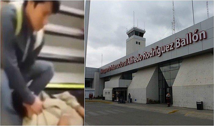 Arequipa: hombre se desploma en aeropuerto y muere segundos después (VIDEO)