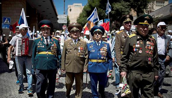 Israel: Veteranos soviéticos desfilan en Jerusalén para recordar victoria aliada 