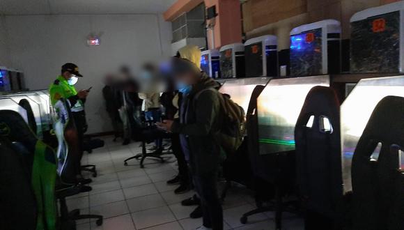 Junín: hallan a cinco menores de edad durante intervención a una sala de videojuegos (Foto: Municipalidad Provincial Huancayo)