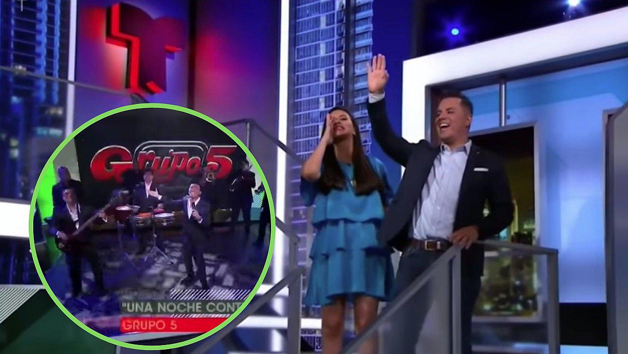 Conductor de ​Telemundo presenta al Grupo 5 al estilo Laura Bozzo | VIDEO