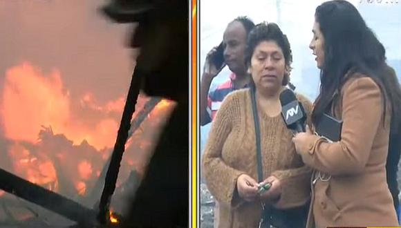 Mujer con cáncer busca sus medicinas tras incendio en el Callao | VIDEO