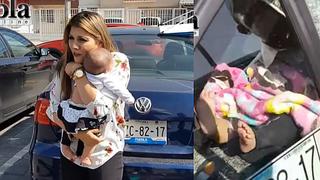 Captan a madre dejando a su bebé encerrada en el auto mientras ella se iba a desayunar (VÍDEO)