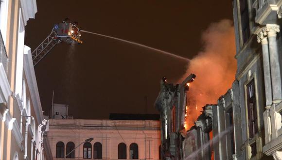 Esta es la situación de la casona que se incendió en Lima. Foto: GEC