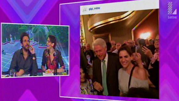 Gigi Mitre se luce muy feliz con Bill Clinton 