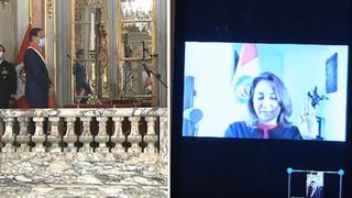 Ministra con COVID-19 hizo juramentación virtual: Rocío Barrios se conectó por videochat | VIDEO