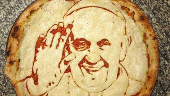 Crean pizza con la cara del Papa Francisco