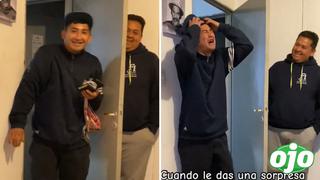 Viral: Padre sorprende a hijo que no veía hace mucho tiempo y conmueven las redes sociales