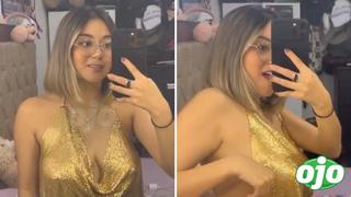 Amy Gutiérrez se salva de mostrar más de la cuenta en plena presentación