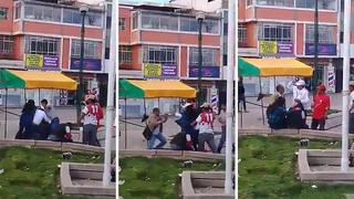 El inesperado final durante una bronca entre hinchas peruanos en Huancayo (VIDEO)