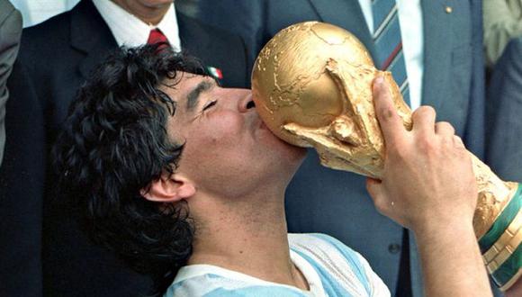 Diego Maradona fue la máximo figura en el campeonato de la 'Albiceleste en México 1986.  Foto: AFP.