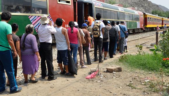 Chosica: Tren trasladó a cientos de personas