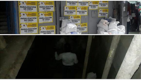​Gamarra: clausuran dos galerías por realizar sótanos sin autorización municipal (VIDEO)