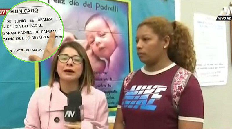 Colegio prohíbe ingreso de madres en actuación por el Día del Padre | VIDEO 
