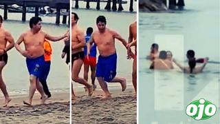 Castillo se quitó el sombrero y fue captado corriendo en la playa: “¡Bájate el sueldo!”, le gritaron 