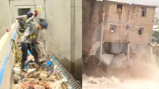 Restos de casa de tres pisos que se desplomó en el río Rímac llegó hasta la Atarjea