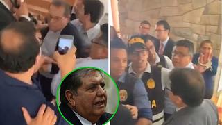 ​Alan García: fuerte incidente se registró durante allanamiento en vivienda del expresidente (VIDEO)