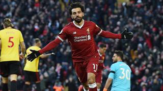 ​Salah brilla en 5-0 del Liverpool que es tercero en Premier League